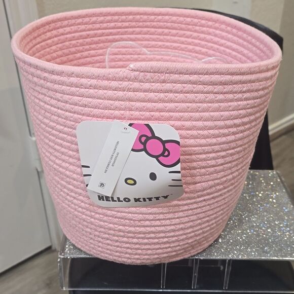 Hello Kitty Bow Rope Decorative Storage Bin- Pink - Picture 14 of 16